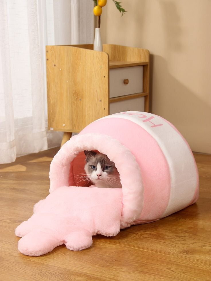 Winnie-the-Pooh Honey Pot Cat Bed with Removable Pillow